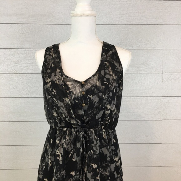 Converse One Star Gray Print Ruffle Dress - Picture 3 of 6